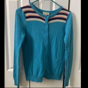 Blue button up cardigan Sweater - cute style